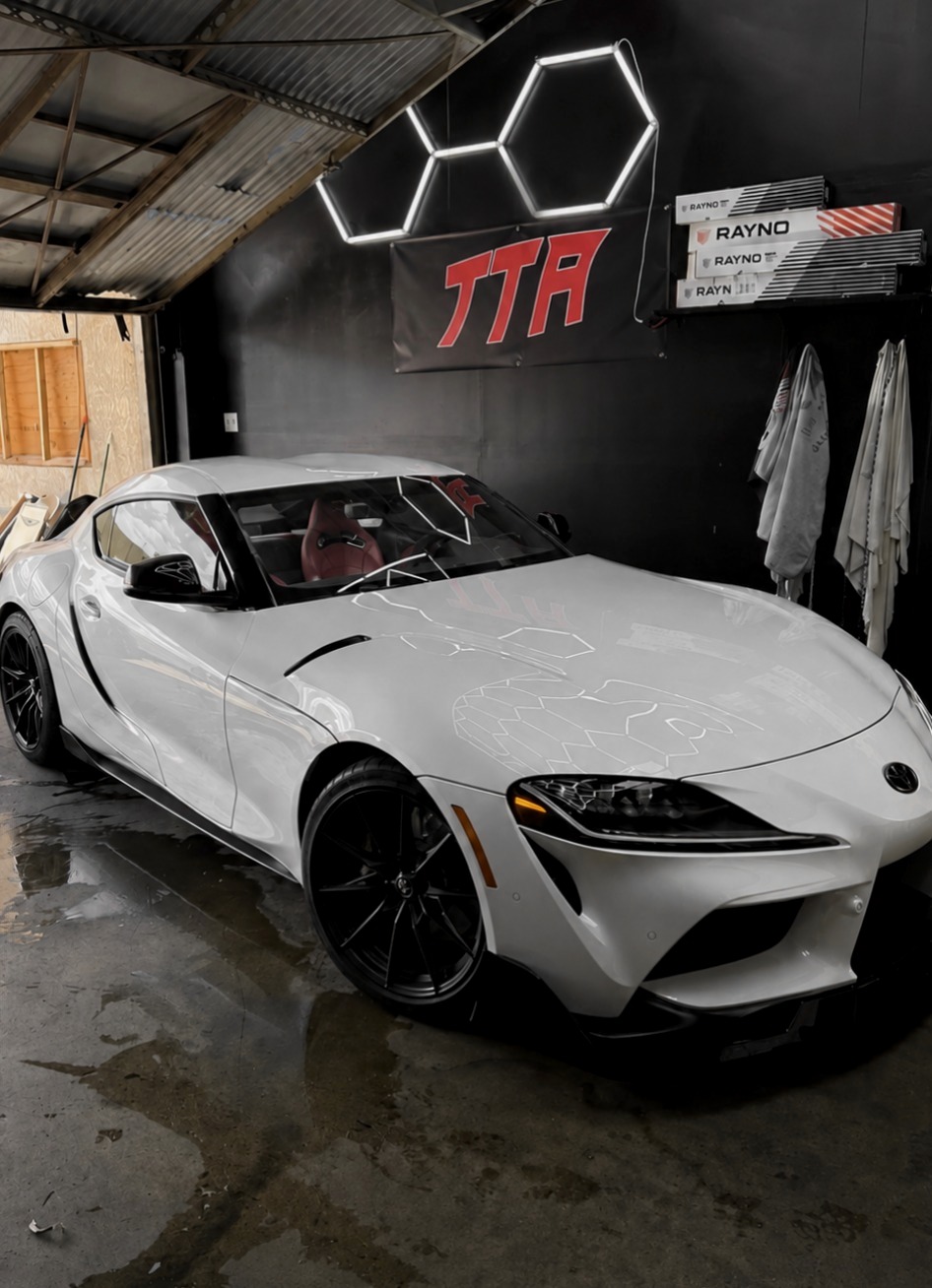 Vehicle window after premium ceramic tint application