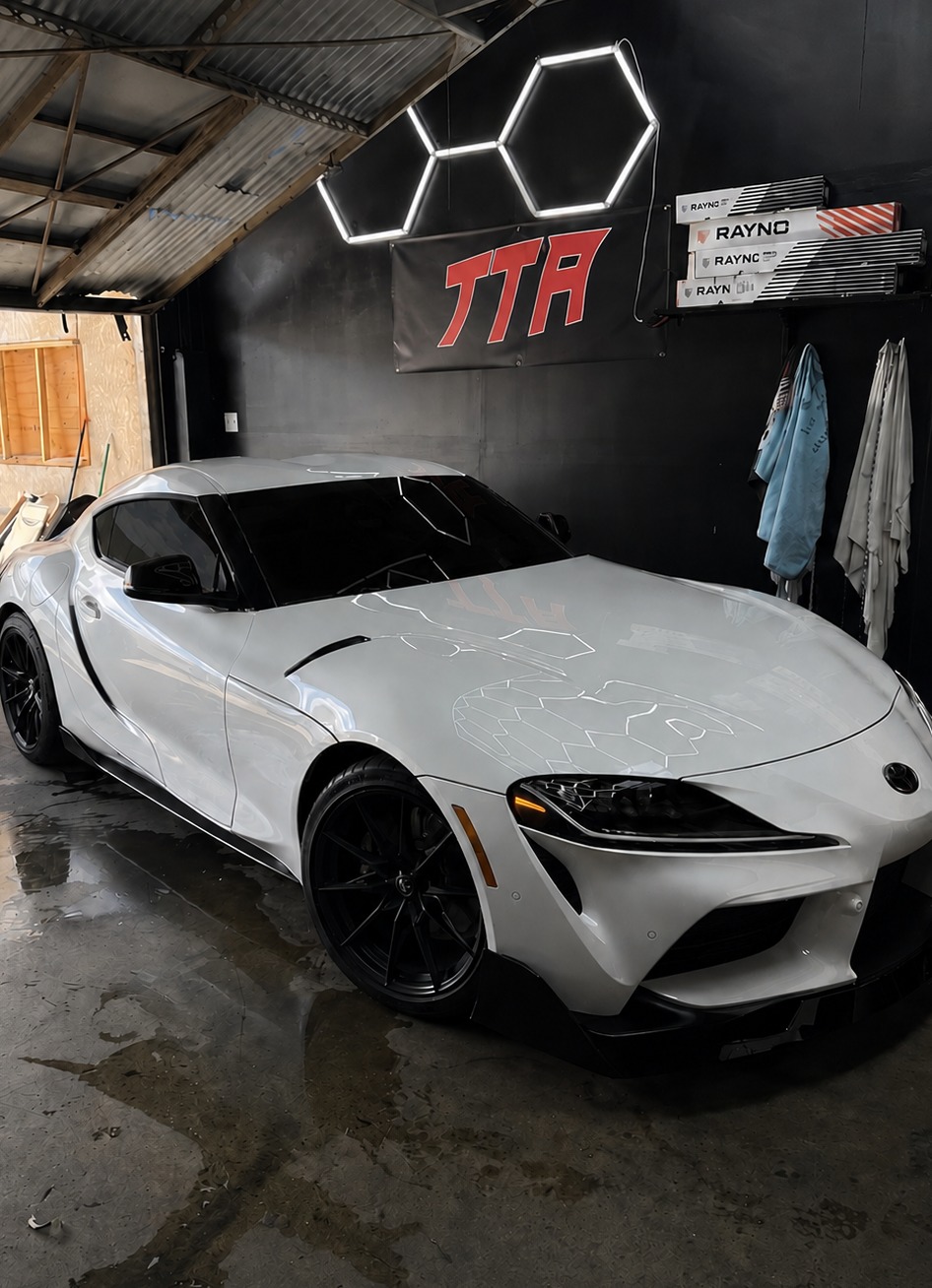 Vehicle window before ceramic tint installation